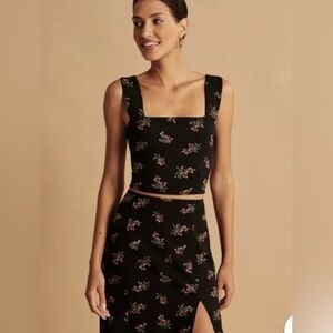 Abercrombie floral Black Two-Piece Outfit
